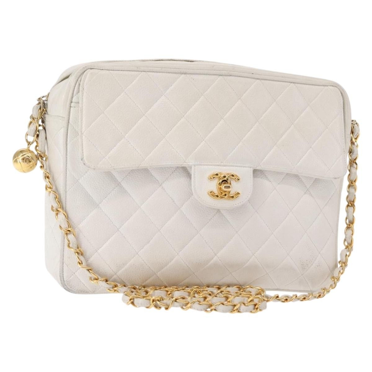 Chanel Vintage Front Pocket Camera Quilted Caviar Small