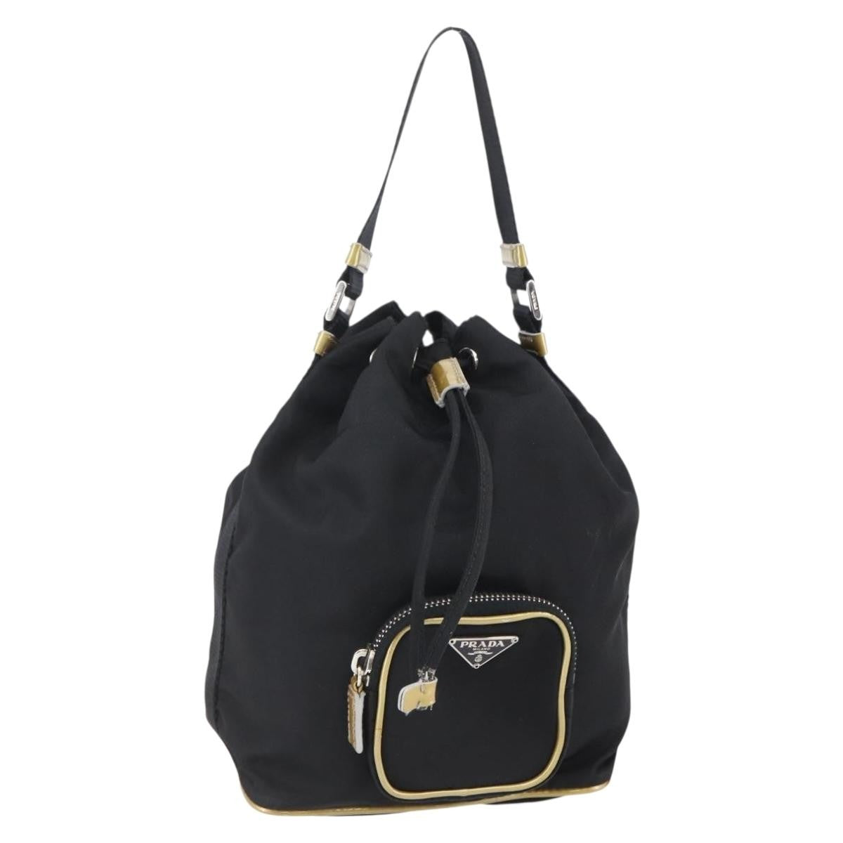 Prada Duet Drawstring Bucket Bag Tessuto Small