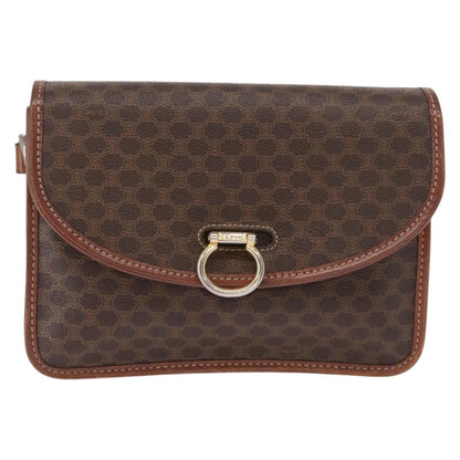 Celine Vintage Macadam Shoulder Bag Canvas Medium