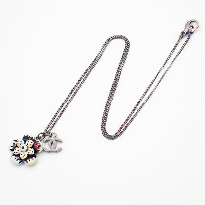 Chanel CC Flower Ladybug Silver Plated and Acrylic Product Image