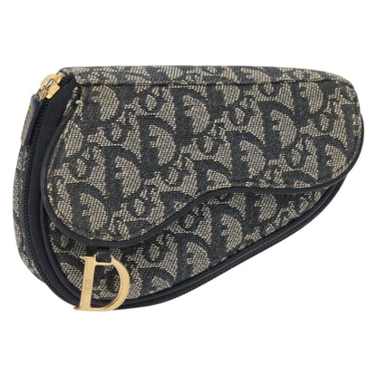 Christian Dior Saddle Zip Pouch Diorissimo Canvas Product Image