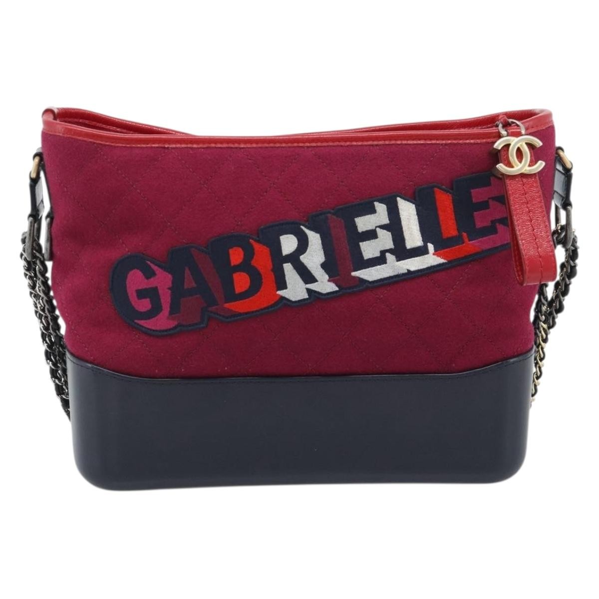 Chanel Gabrielle Logo Hobo Tweed and Calfskin Medium