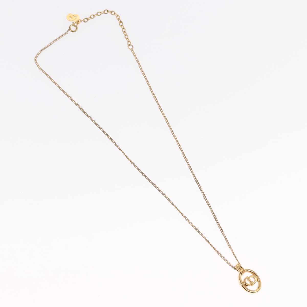 Christian Dior CD Round Pendant Necklace Metal Product Image