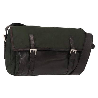 Prada Double Buckle Flap Messenger Bag Tessuto Large