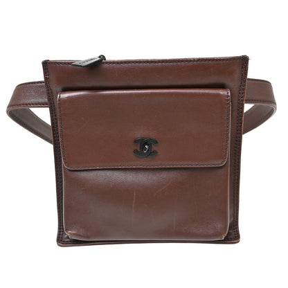 Chanel Vintage Front Pocket Waist Bag Leather Small