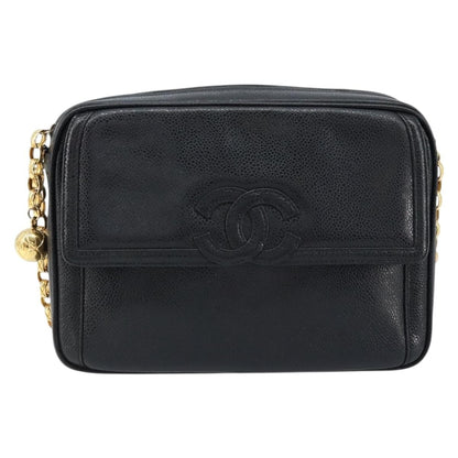 Chanel Vintage Front Pocket CC Camera Bag Caviar Small