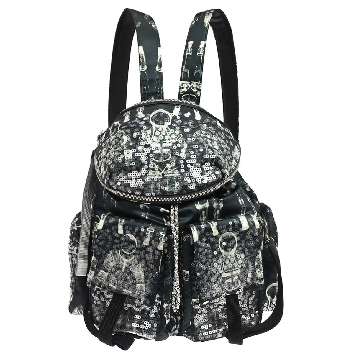 Chanel Astronaut Essentials Sequin Embellished Printed Nylon Large