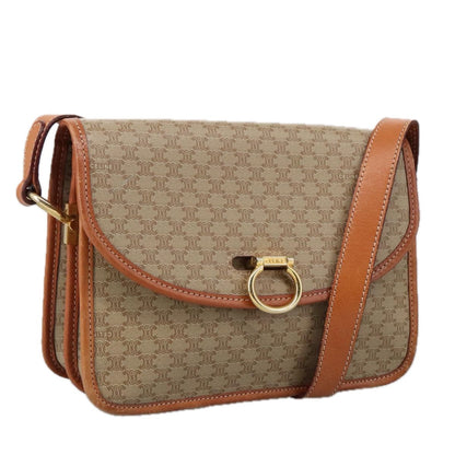 Celine Vintage Macadam Shoulder Bag Canvas and Leather Product Image