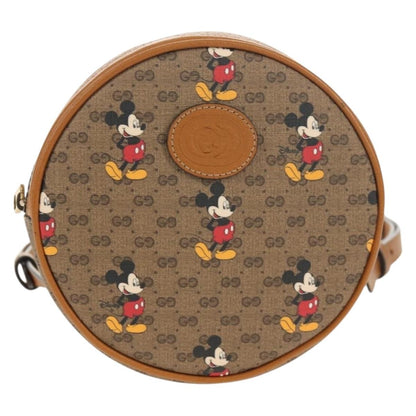 Gucci Disney Mickey Mouse Round Backpack (Outlet) Printed Mini GG Coated Canvas Mini