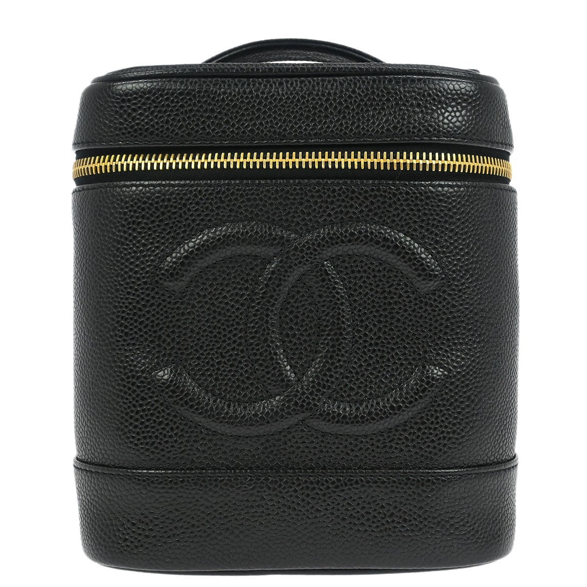 Chanel Vintage Timeless Cosmetic Case Caviar Small