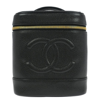 Chanel Vintage Timeless Cosmetic Case Caviar Small