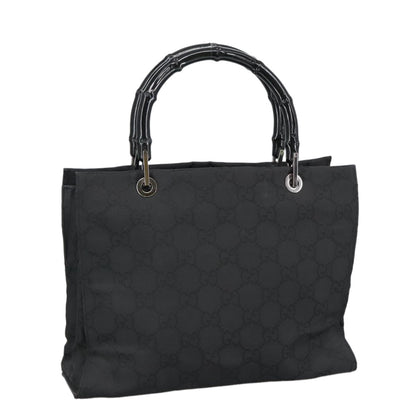 Gucci Vintage Bamboo Handle Tote GG Nylon Medium
