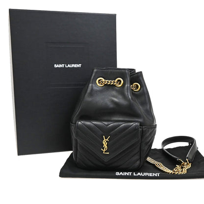 Saint Laurent Joe Bucket Matelasse Chevron Leather Mini