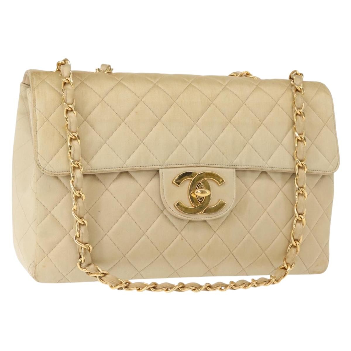 Chanel Vintage Classic Single Flap Bag Silk Product Image