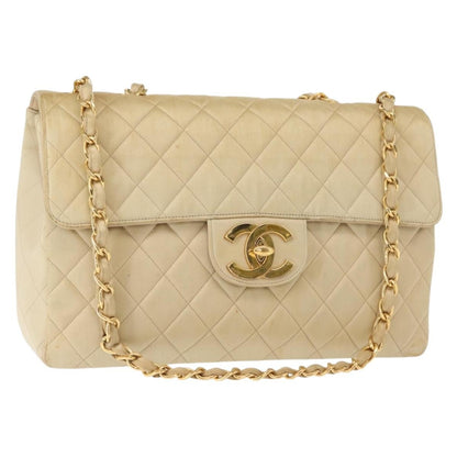 Chanel Vintage Classic Single Flap Bag Silk Product Image