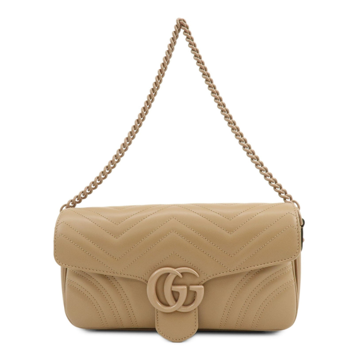 Gucci GG Marmont Monochrome Chain Matelasse Leather Small