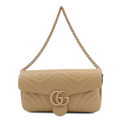 Gucci GG Marmont Monochrome Chain Matelasse Leather Small