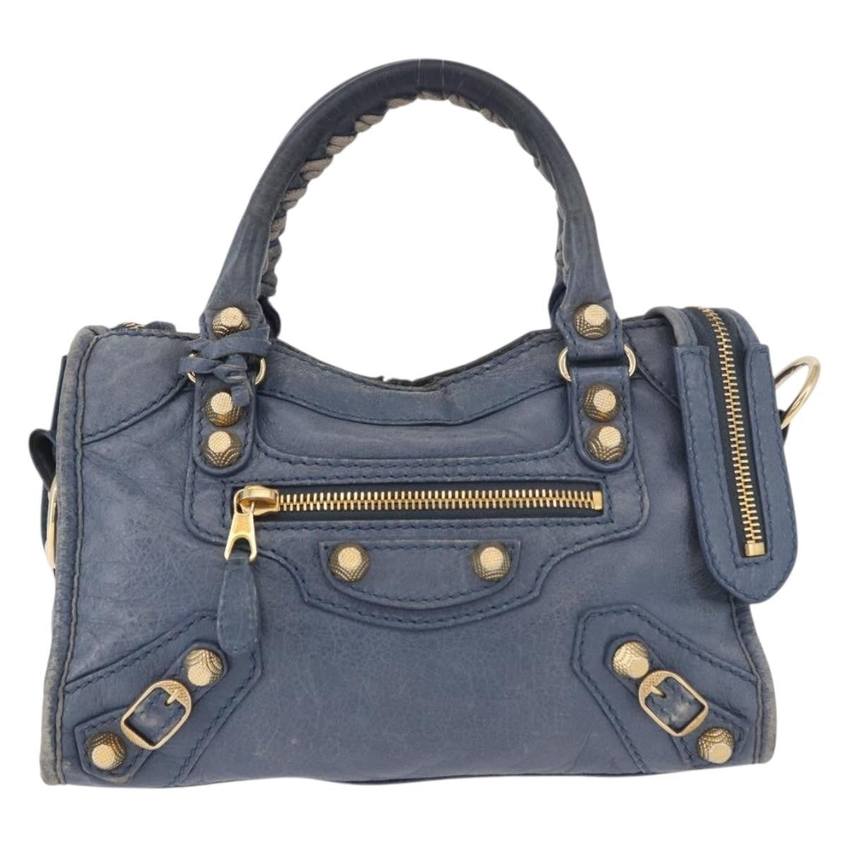 Balenciaga City Giant Studs Leather Mini