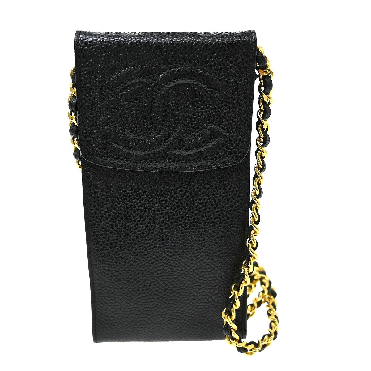 Chanel Vintage CC Phone Holder Caviar Product Image