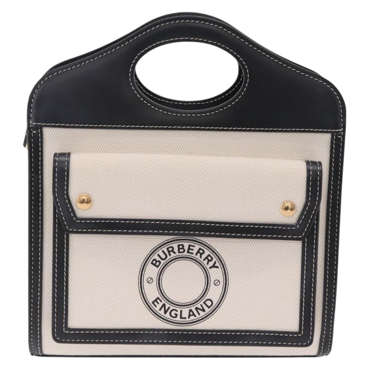 Burberry Logo Pocket Canvas with Leather Medium