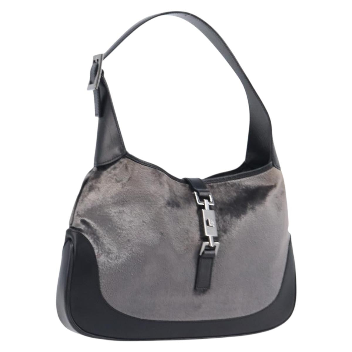 Gucci Vintage Jackie Shoulder Velvet and Leather Product Image