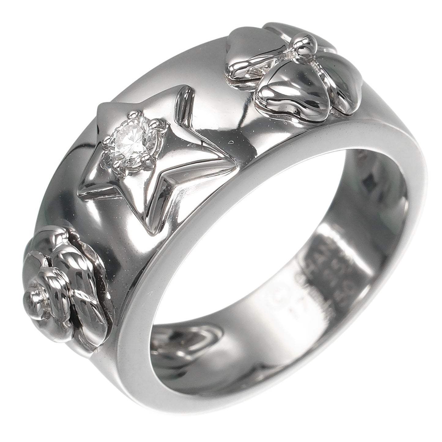 Chanel 3 Symbols 18K White Gold with Diamond 7.8