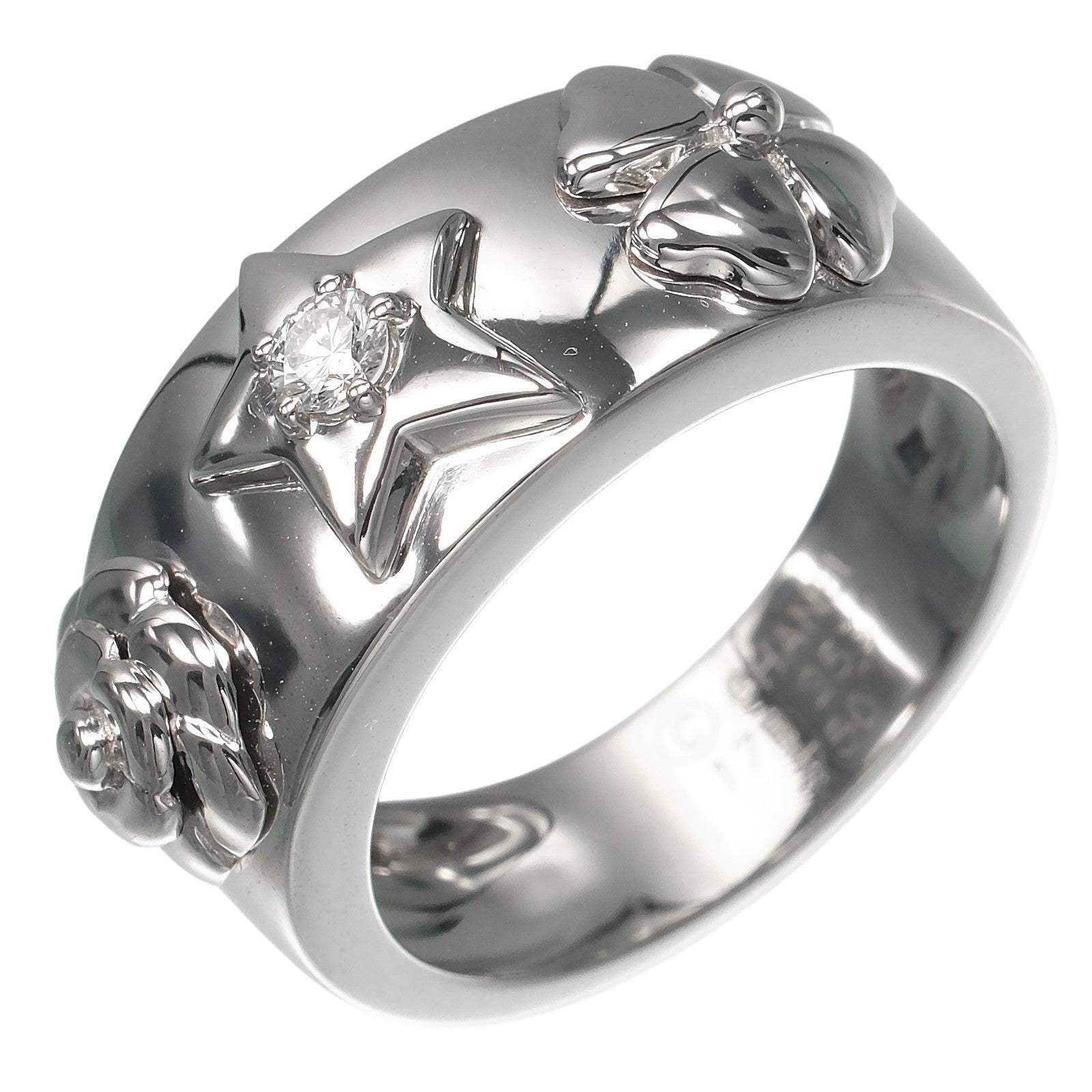Chanel 3 Symbols 18K White Gold with Diamond 7.8