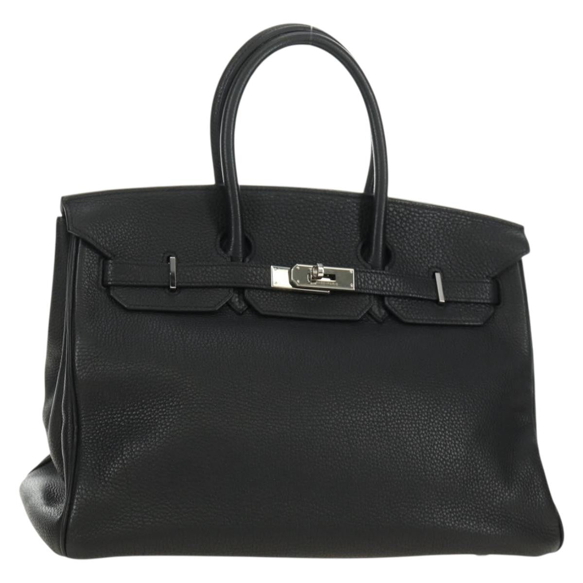 Hermes Birkin Black Clemence with Palladium Hardware 35