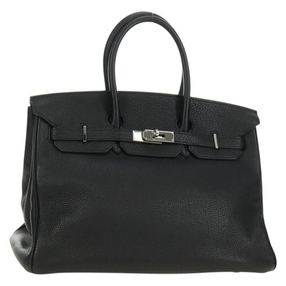 Hermes Birkin Black Clemence with Palladium Hardware 35