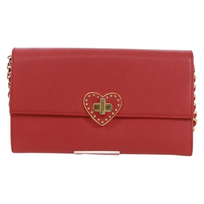 Prada Heart Wallet on Chain Saffiano Leather Product Image