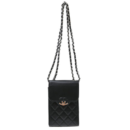 Chanel CC Flap Phone Holder Quilted Caviar Product Image