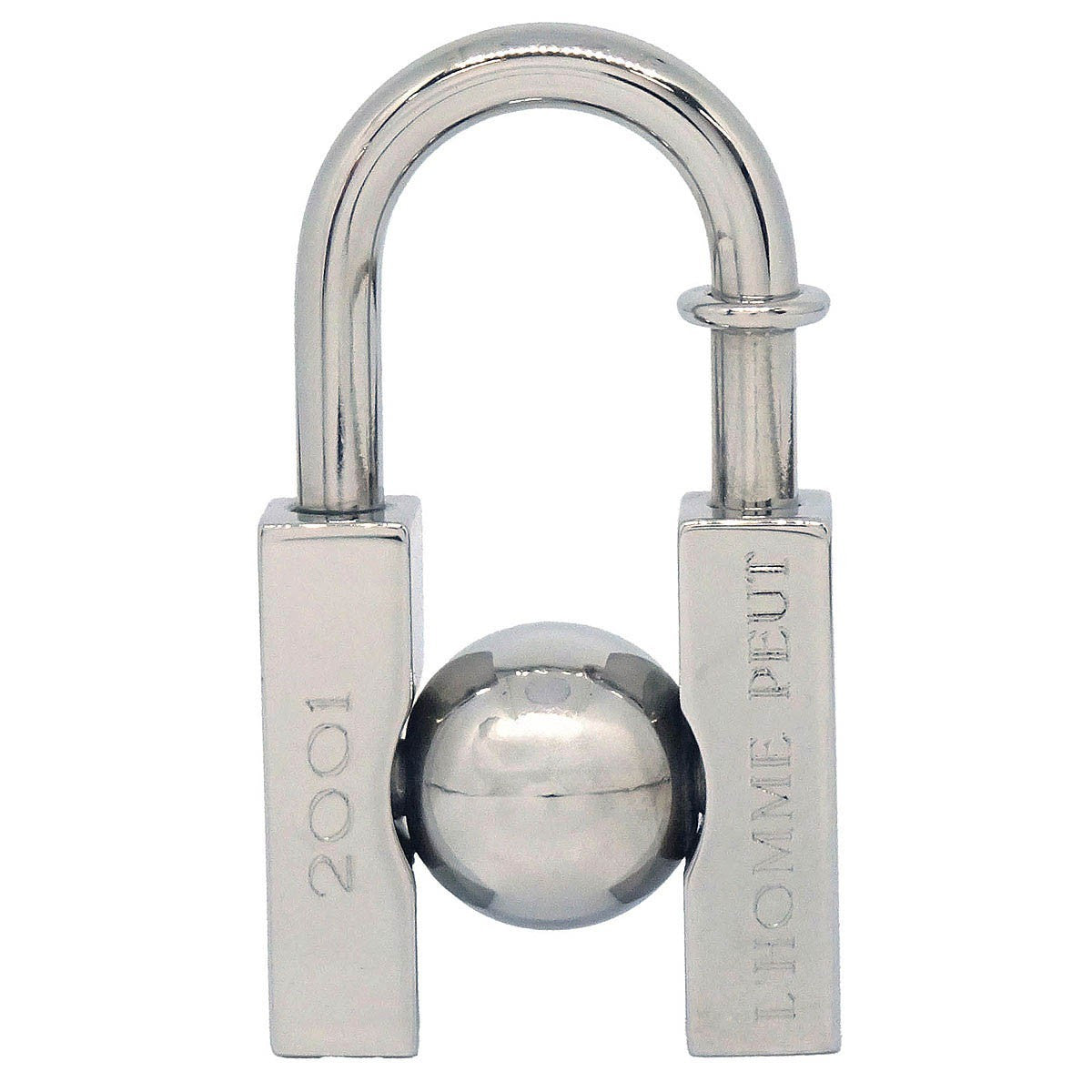Hermes LHomme Peut Embellir La Terre Cadena Lock Charm Metal Product Image