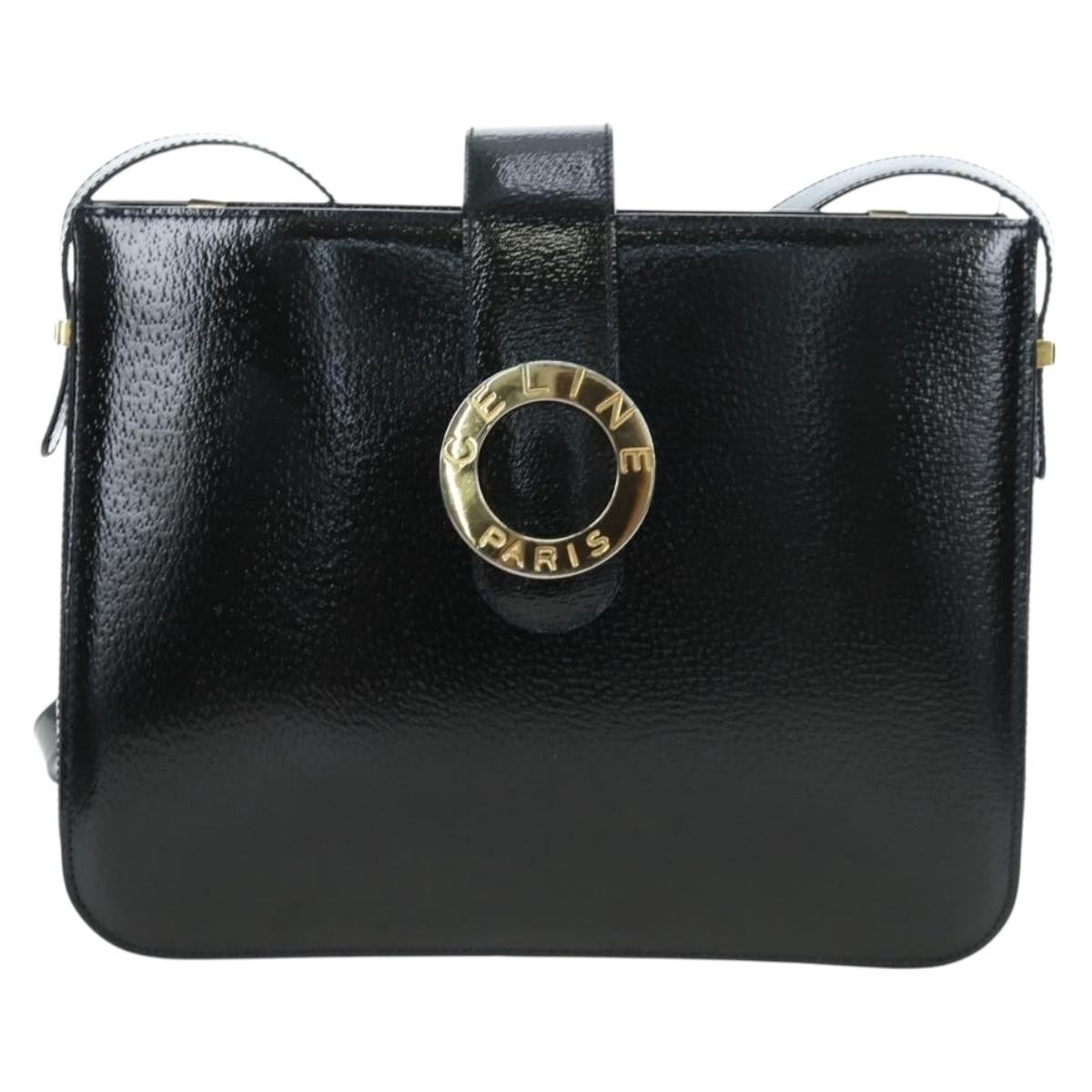 Celine Vintage logo ring shoulder bag Patent Leather Product Image