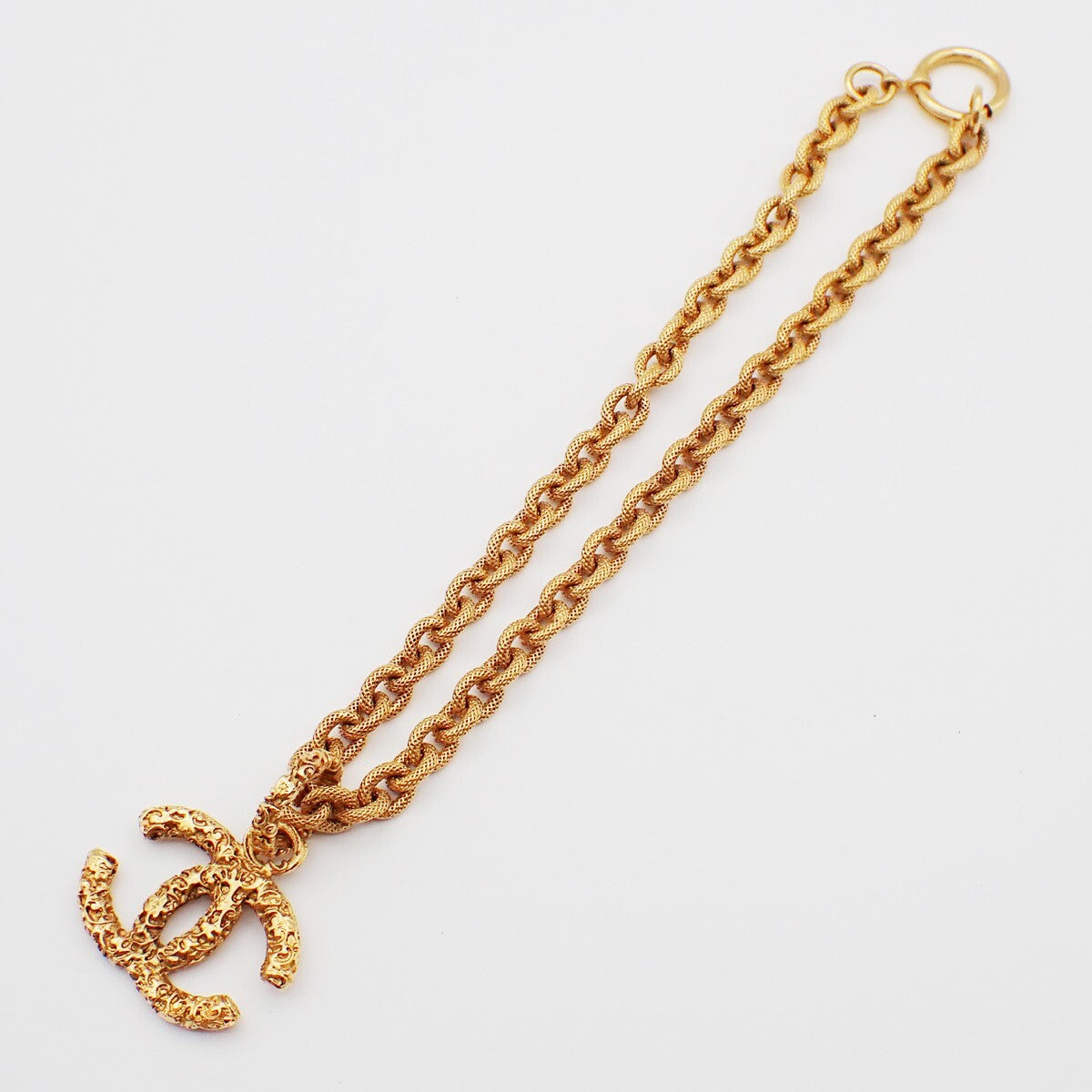 Chanel Vintage CC Logo Chain Charm Pendant Gold-plated Product Image