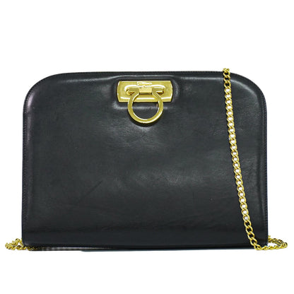 Salvatore Ferragamo Vintage Gancini Chain Leather Medium