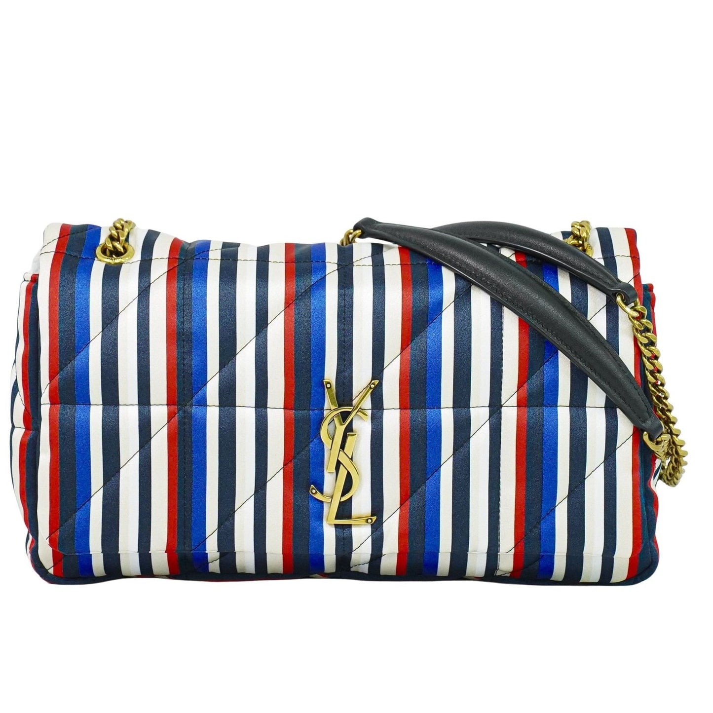 Saint Laurent Jamie Flap Bag Quilted Printed Silk Medium