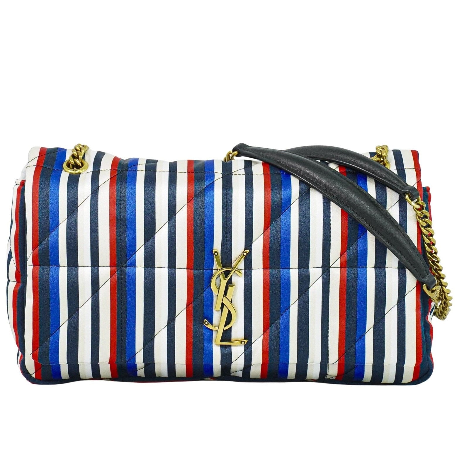 Saint Laurent Jamie Flap Bag Quilted Printed Silk Medium