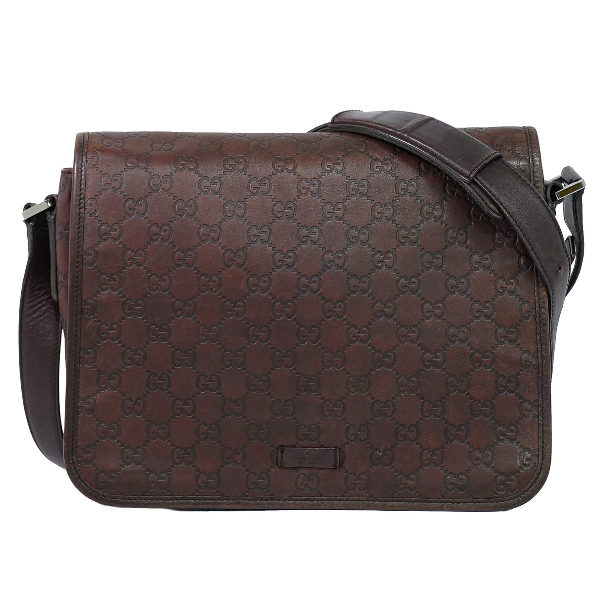 Gucci Flap Messenger Bag (Outlet) Guccissima Leather Product Image