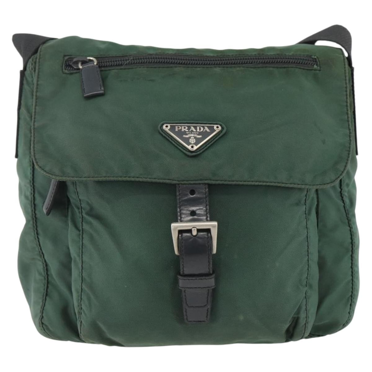 Prada Buckle Messenger Bag Tessuto Small