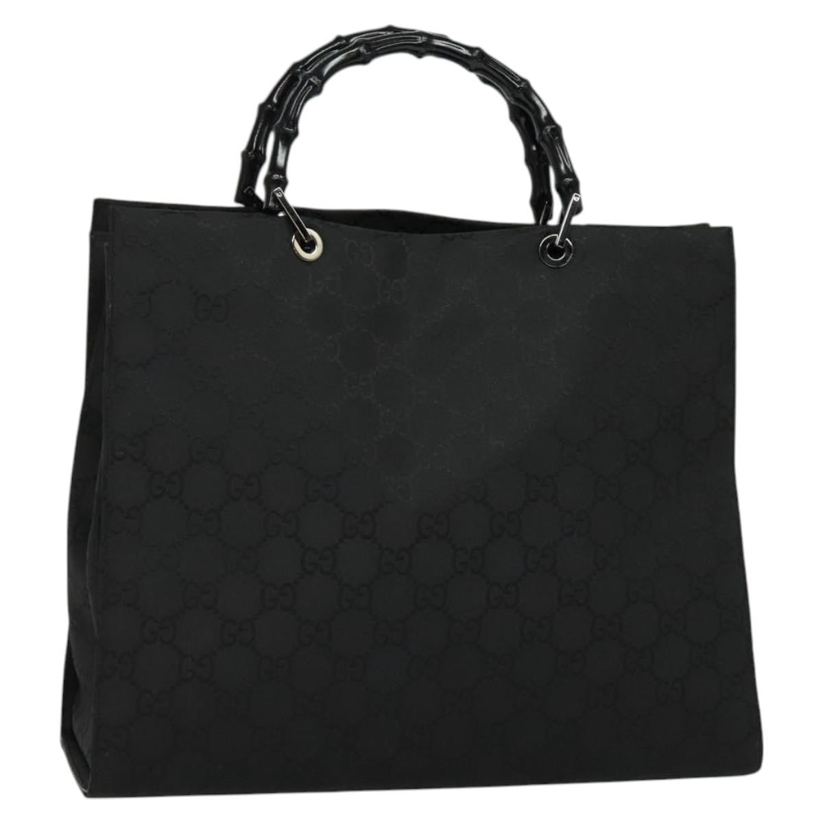 Gucci Vintage Bamboo Handle Tote GG Nylon Medium