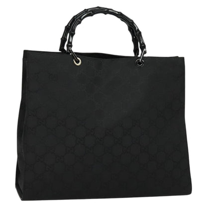 Gucci Vintage Bamboo Handle Tote GG Nylon Medium