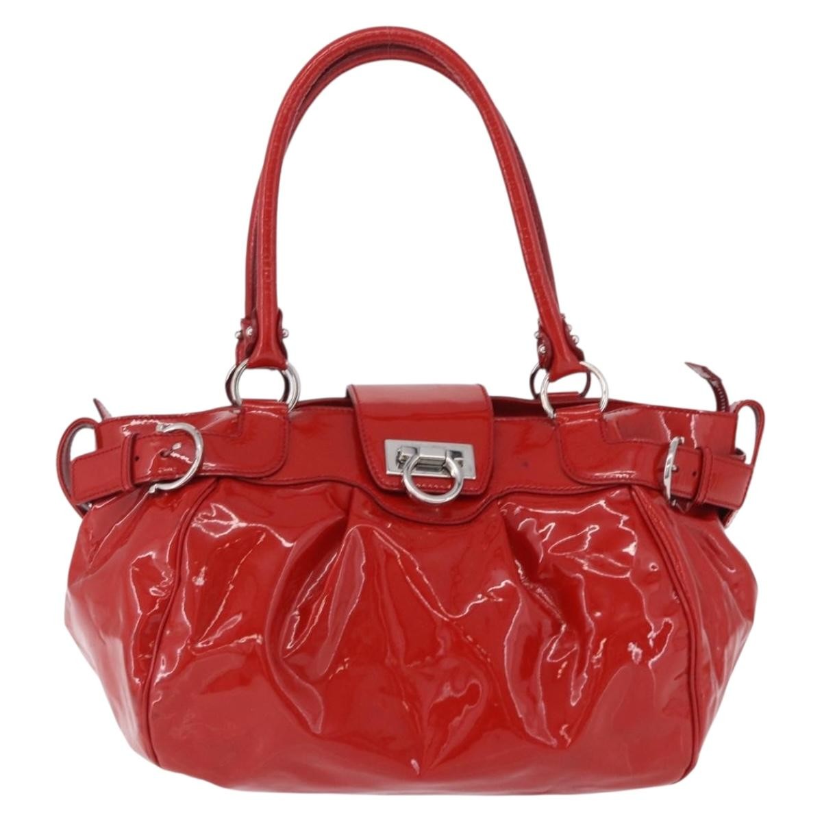 Salvatore Ferragamo Gancini Patent Leather Product Image