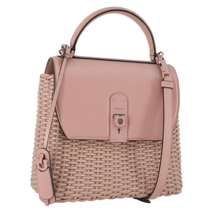 Salvatore Ferragamo Boxyz Top Handle Woven Leather Medium