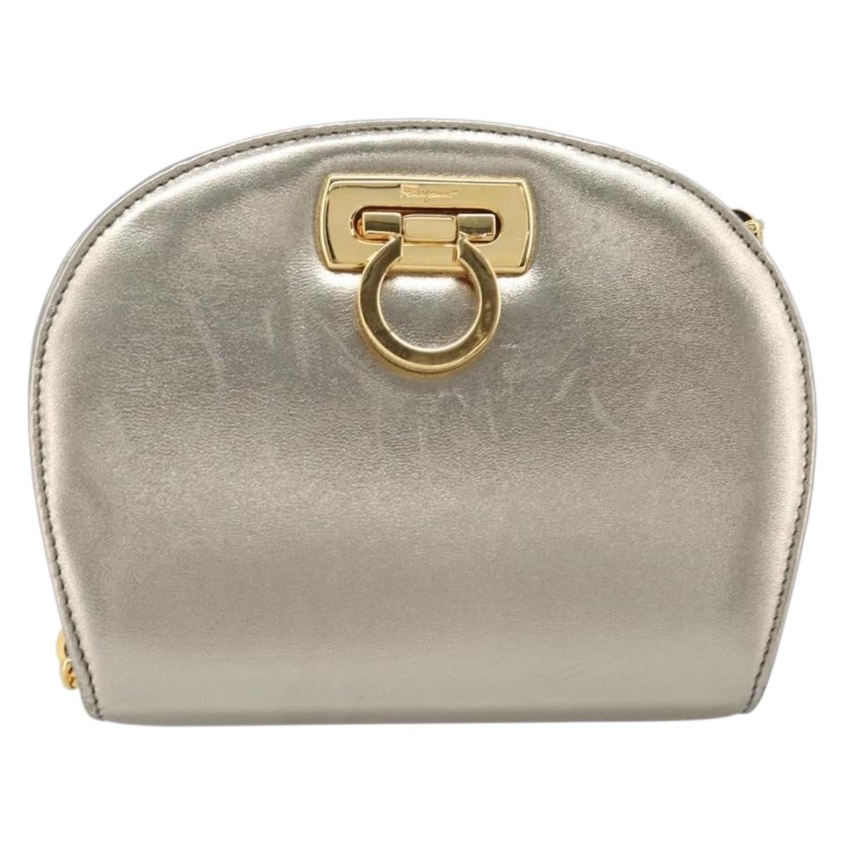 Salvatore Ferragamo Gancini Chain Leather Mini