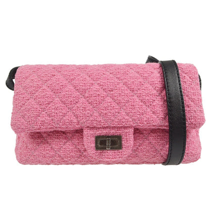 Chanel Easy Reissue Messenger Flap Bag Quilted Tweed Medium