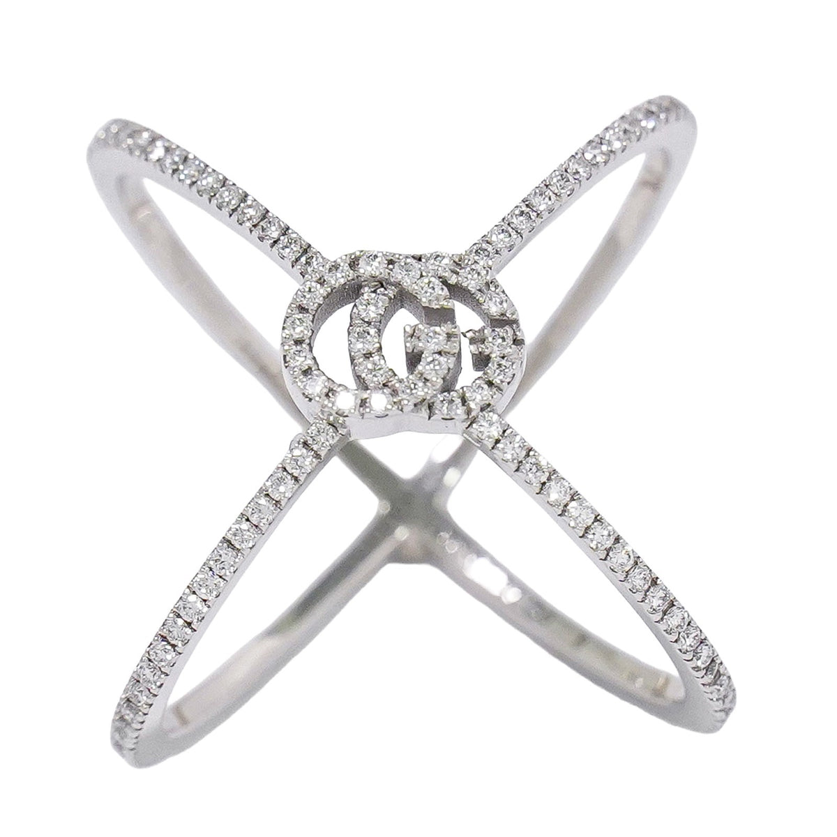 Gucci GG Running Cross 18K White Gold and Pave Diamonds Product Image