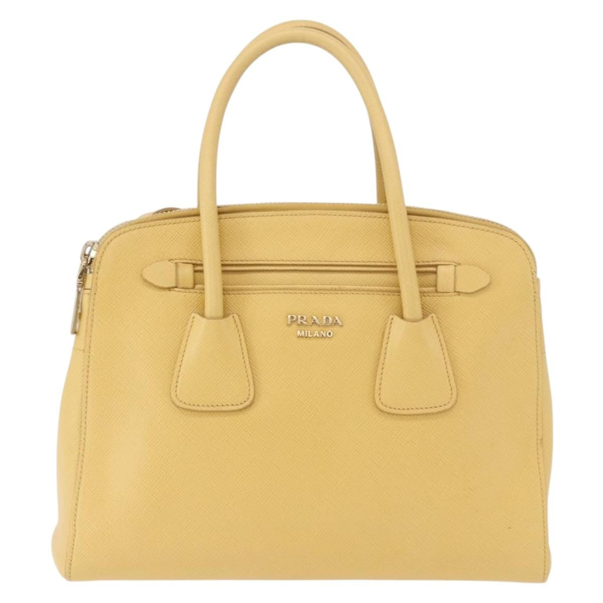 Prada Cuir Frame Double Zip Tote Saffiano Leather Large
