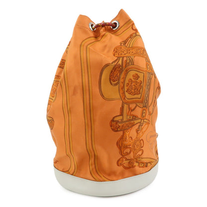 Hermes Soie Cool Printed Silk and Calfskin Medium