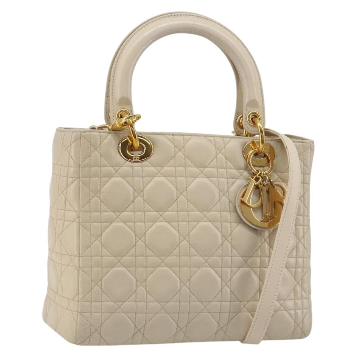 Christian Dior Lady Dior Cannage Quilt Lambskin Medium