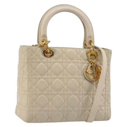 Christian Dior Lady Dior Cannage Quilt Lambskin Medium